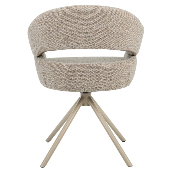Стул поворотный Vetro Mebel R-180 Бежевый лен/капучино-4