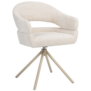 Стул поворотный Vetro Mebel R-180 Молочная туча/капучино