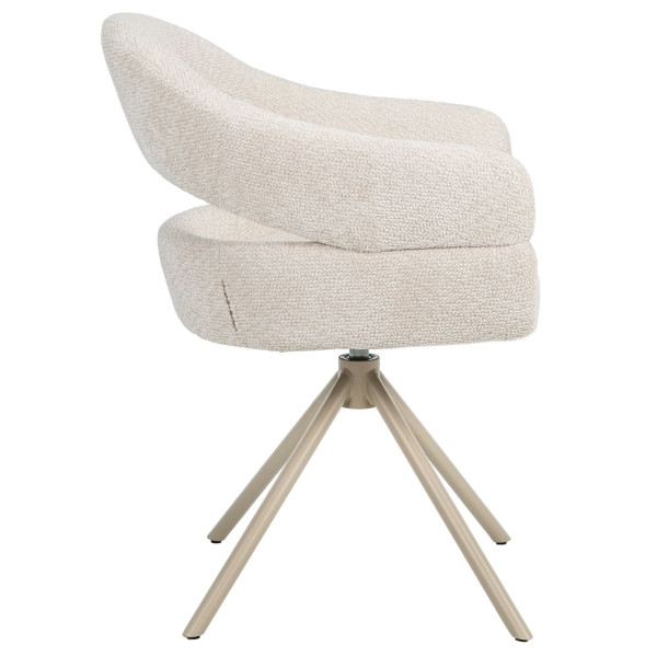 Стул поворотный Vetro Mebel R-180 Молочная туча/капучино-2