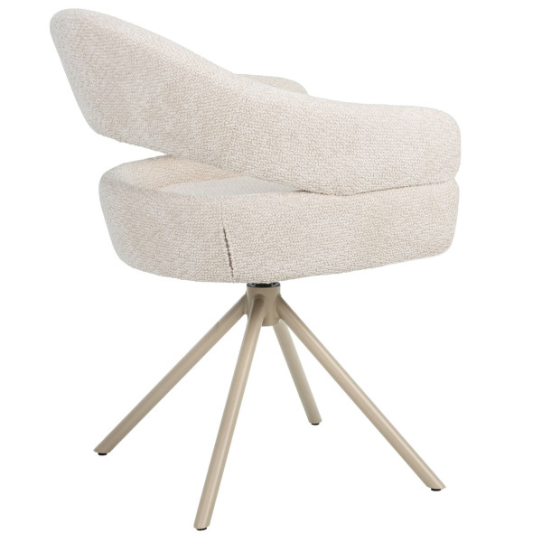 Стул поворотный Vetro Mebel R-180 Молочная туча/капучино-3