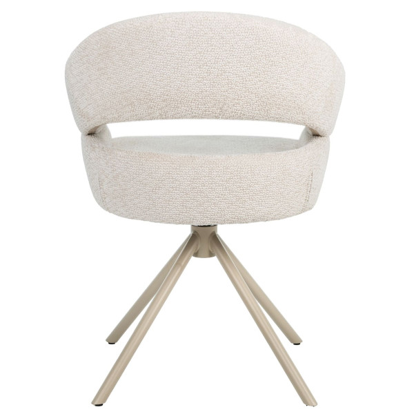 Стул поворотный Vetro Mebel R-180 Молочная туча/капучино-4