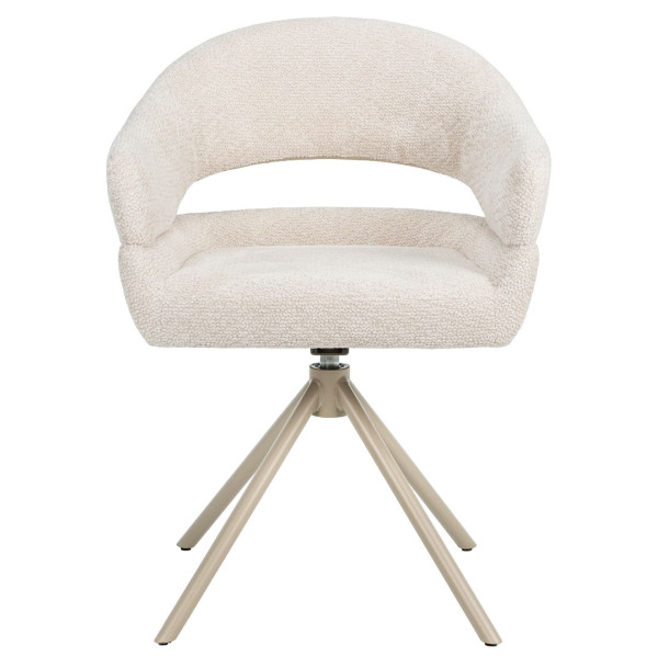 Стул поворотный Vetro Mebel R-180 Молочная туча/капучино-1