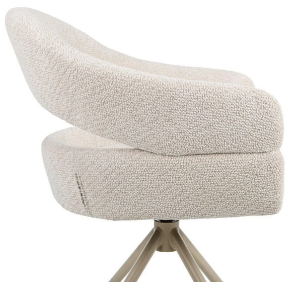 Стул поворотный Vetro Mebel R-180 Молочная туча/капучино-6