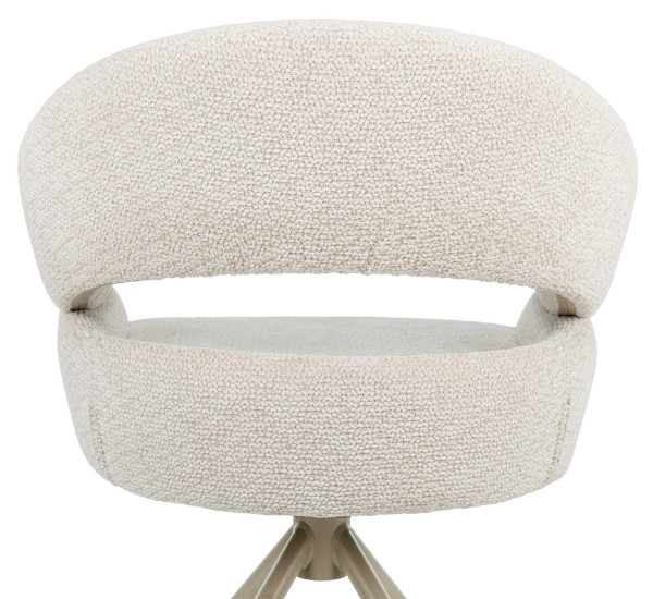 Стул поворотный Vetro Mebel R-180 Молочная туча/капучино-9