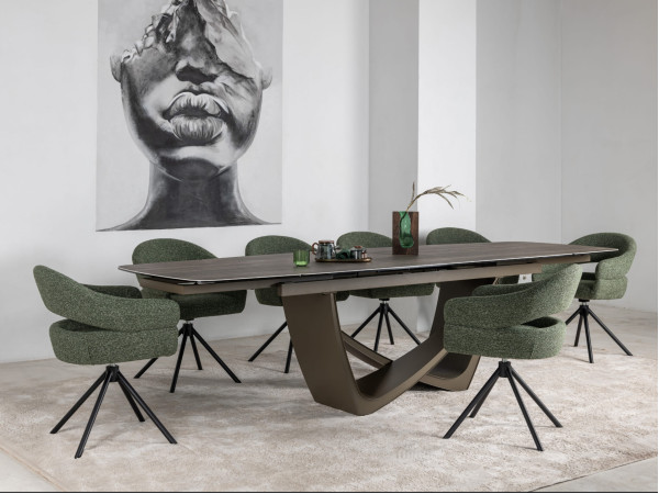 Стілець поворотний Vetro Mebel R-180 Зелений мох/чорний-13