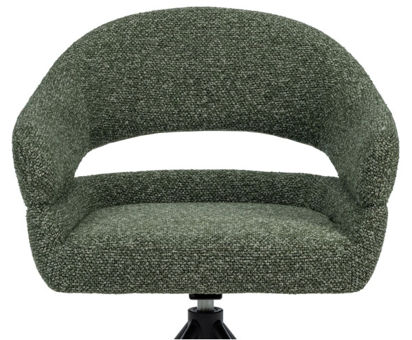 Стілець поворотний Vetro Mebel R-180 Зелений мох/чорний-5