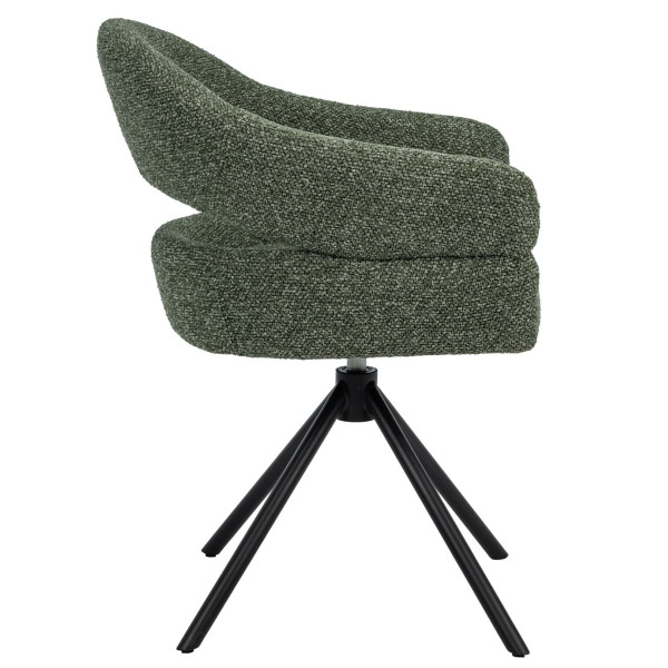 Стілець поворотний Vetro Mebel R-180 Зелений мох/чорний-2