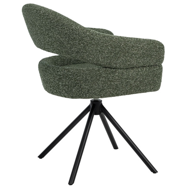 Стілець поворотний Vetro Mebel R-180 Зелений мох/чорний-3