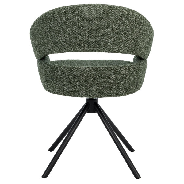 Стілець поворотний Vetro Mebel R-180 Зелений мох/чорний-4