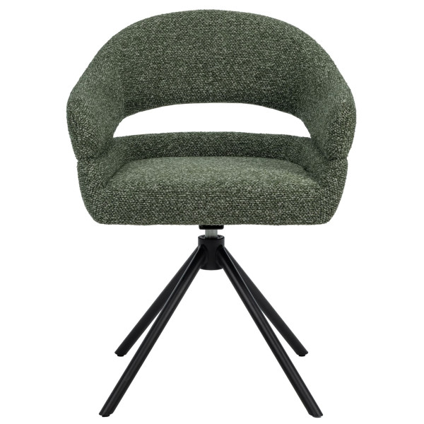 Стілець поворотний Vetro Mebel R-180 Зелений мох/чорний-1