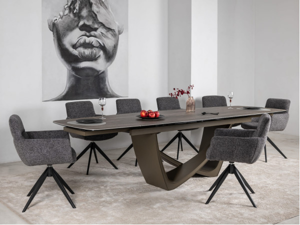 Стілець поворотний Vetro Mebel R-185 Антрацит/чорний-14