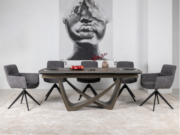 Стілець поворотний Vetro Mebel R-185 Антрацит/чорний-10