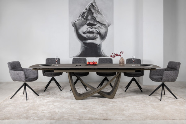 Стілець поворотний Vetro Mebel R-185 Антрацит/чорний-11