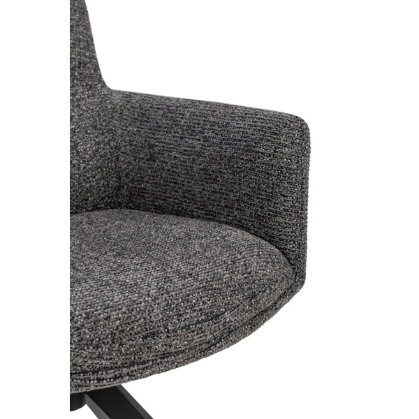 Стілець поворотний Vetro Mebel R-185 Антрацит/чорний-6