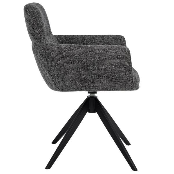 Стілець поворотний Vetro Mebel R-185 Антрацит/чорний-2