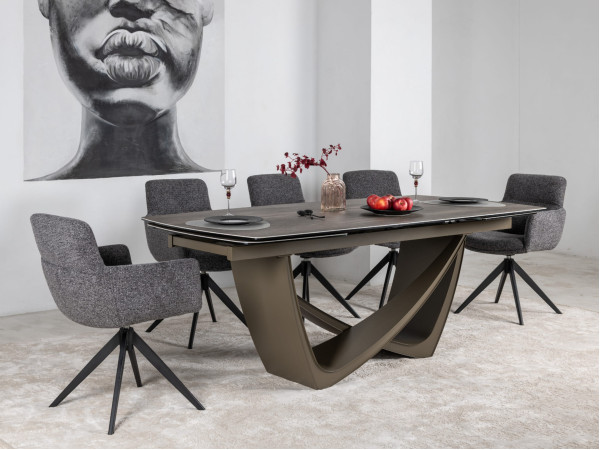 Стілець поворотний Vetro Mebel R-185 Антрацит/чорний-12