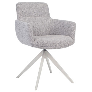 Стілець поворотний Vetro Mebel R-185 Сивий/білий