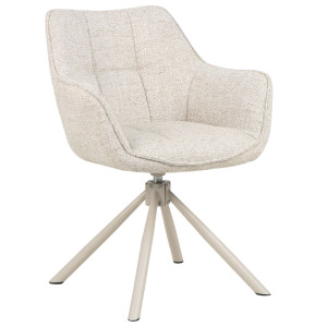 Стілець поворотний Vetro Mebel R-69 Френч ваніль/капучино Тканина