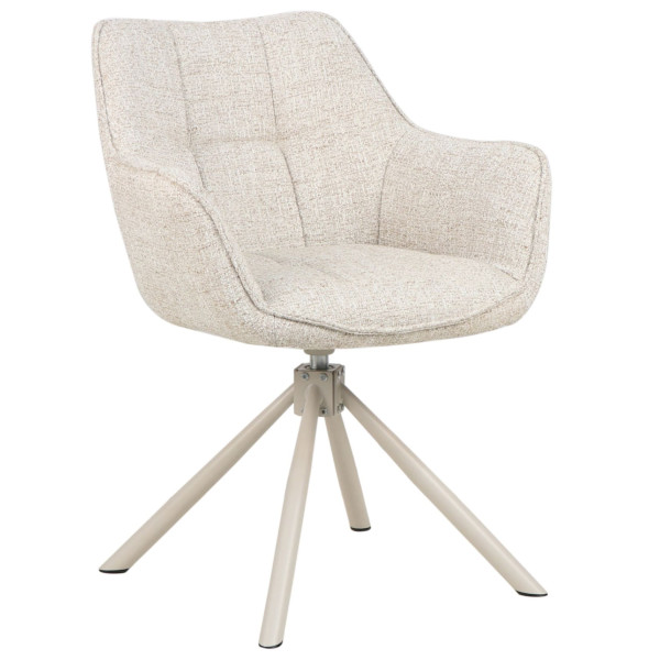 Стул поворотный Vetro Mebel R-69 Френч ваниль/капучино Ткань-0