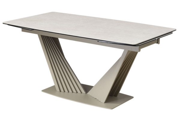 Керамический стол раскладной обеденный Vetro Mebel Феличе TML-1000 Сахара-бежевый-16