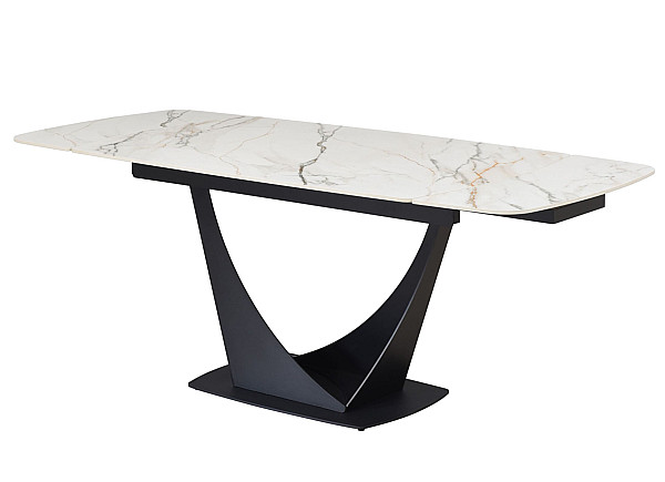 Керамический стол раскладной обеденный Vetro Mebel Элио TML-990 Каcа голд-черный-8