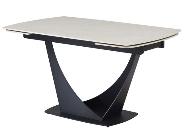 Керамічний стіл розкладний обідній Vetro Mebel Еліо TML-990 Крема делікато-чорний-6
