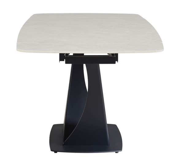 Керамічний стіл розкладний обідній Vetro Mebel Еліо TML-990 Крема делікато-чорний-7