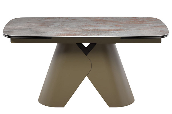 Керамічний стіл розкладний обідній Vetro Mebel Паріс TML-997 Айрон бронз-коричневий 90-160 (240) см-12