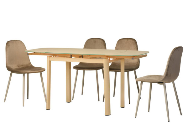 Стол раскладной обеденный Vetro Mebel T-600-2 Кремовый-0