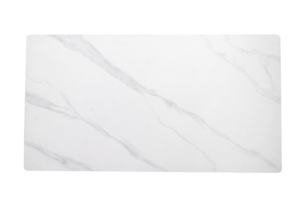 Керамічний стіл обідній Vetro Mebel TM-100 Білий мармур-чорний-10