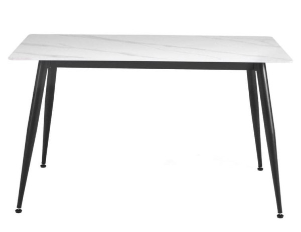 Керамічний стіл обідній Vetro Mebel TM-100 Білий мармур-чорний-6