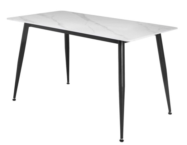 Керамічний стіл обідній Vetro Mebel TM-100 Білий мармур-чорний-7