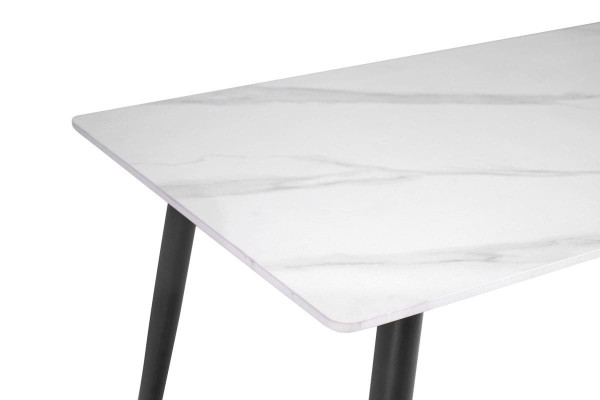 Керамічний стіл обідній Vetro Mebel TM-100 Білий мармур-чорний-8