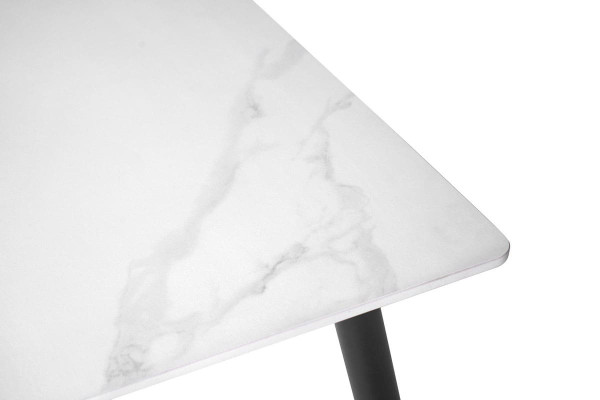Керамічний стіл обідній Vetro Mebel TM-100 Білий мармур-чорний-9
