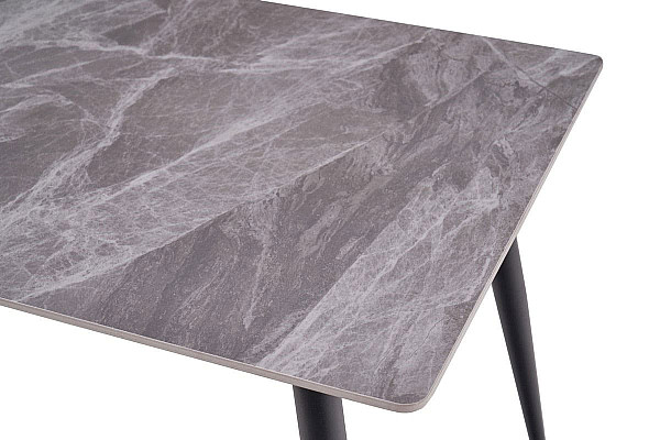 Керамический стол обеденный Vetro Mebel TM-100 Калакатта грей-черный-6