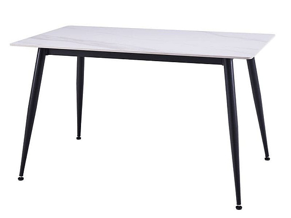 Обідній керамічний стіл Vetro Mebel TM-100 Олімпо вайт-чорний-5