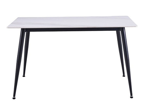 Обідній керамічний стіл Vetro Mebel TM-100 Олімпо вайт-чорний-4