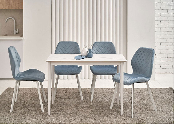 Керамічний стіл обідній Vetro Mebel TM-110 Білий мармур-білий-1