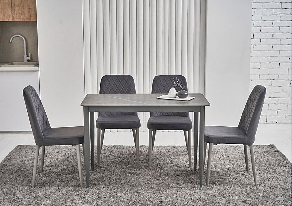 Керамічний стіл обідній Vetro Mebel TM-110 Петра грей-сірий-0