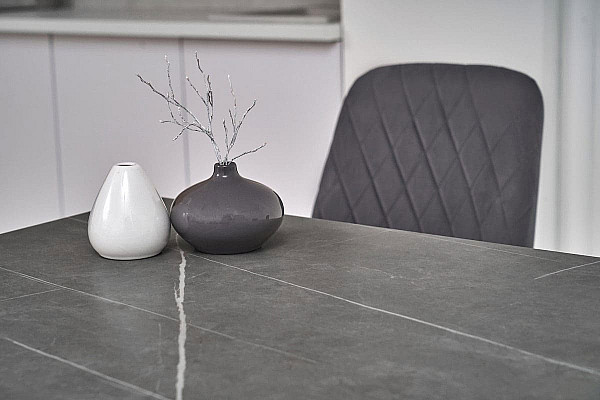 Керамічний стіл обідній Vetro Mebel TM-110 Петра грей-сірий-2