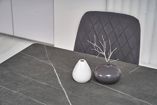 Керамічний стіл обідній Vetro Mebel TM-110 Петра грей-сірий-4