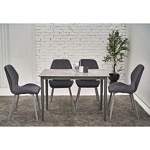 Керамический стол обеденный Vetro Mebel TM-110 Ребекка грей-серый