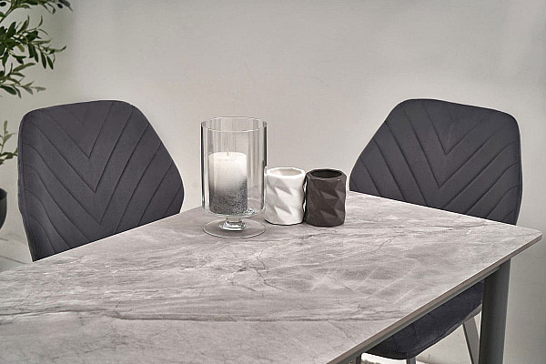 Керамический стол обеденный Vetro Mebel TM-110 Ребекка грей-серый-2