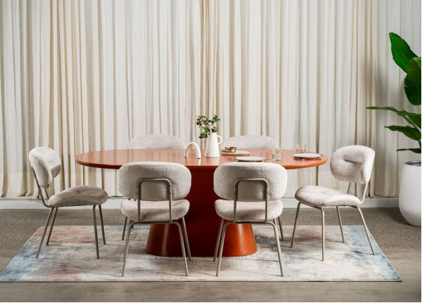 Стол обеденный Vetro Mebel TM-210 Полиуретановый МДФ Апельсин-5