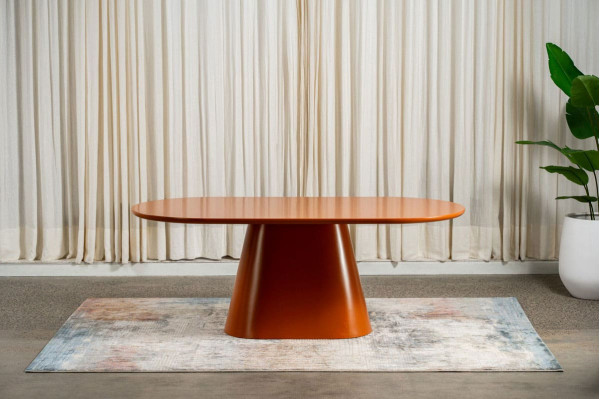Стол обеденный Vetro Mebel TM-210 Полиуретановый МДФ Апельсин-9