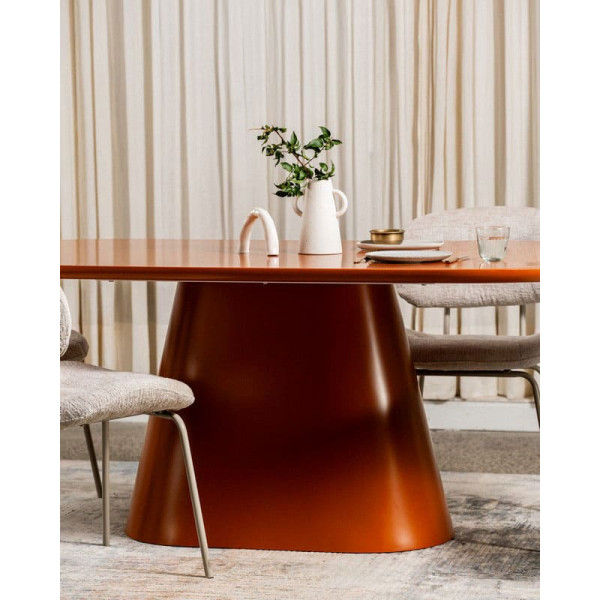 Стол обеденный Vetro Mebel TM-210 Полиуретановый МДФ Апельсин-19