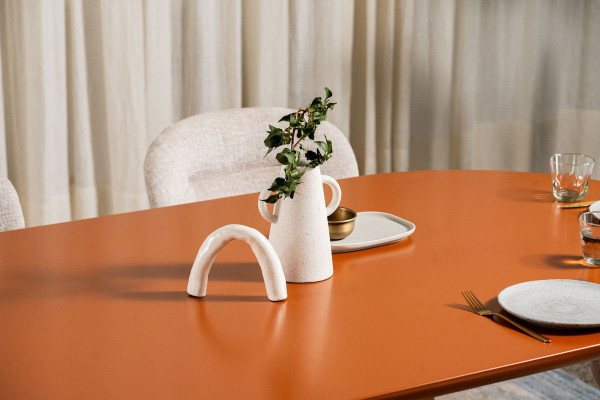 Стол обеденный Vetro Mebel TM-210 Полиуретановый МДФ Апельсин-15