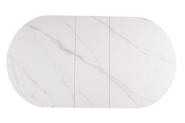 Керамический стол раскладной обеденный Vetro Mebel TM-85 Белый мрамор-черный-28