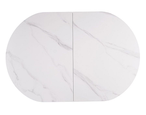 Керамический стол раскладной обеденный Vetro Mebel TM-85 Белый мрамор-черный-27