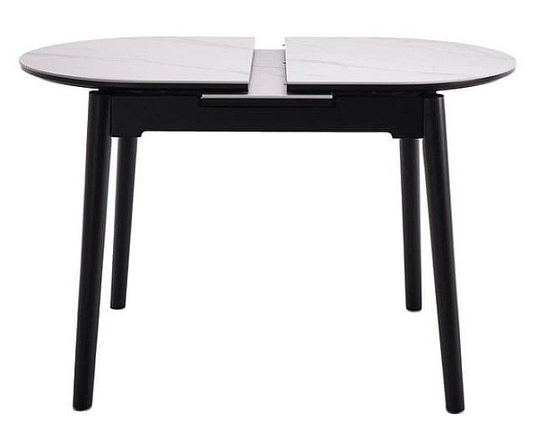 Керамический стол раскладной обеденный Vetro Mebel TM-85 Белый мрамор-черный-13